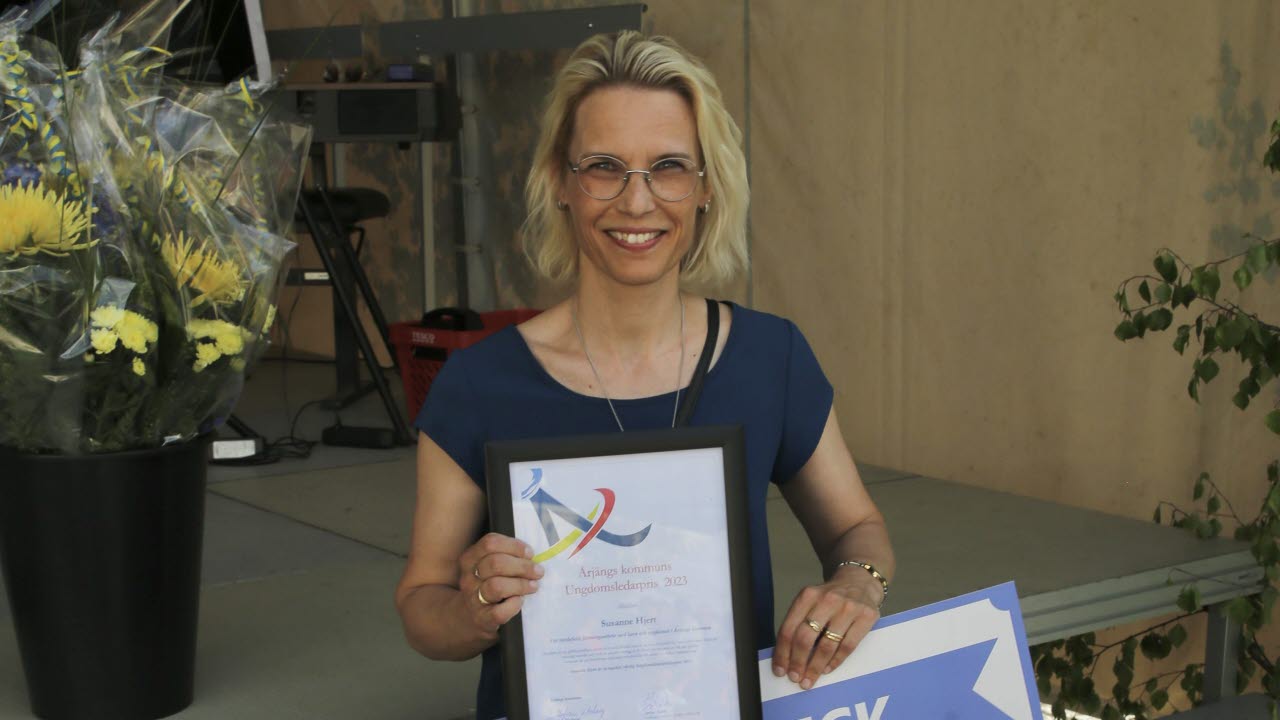 2023 års ungdomsledarpristagare Susanne Hjert.